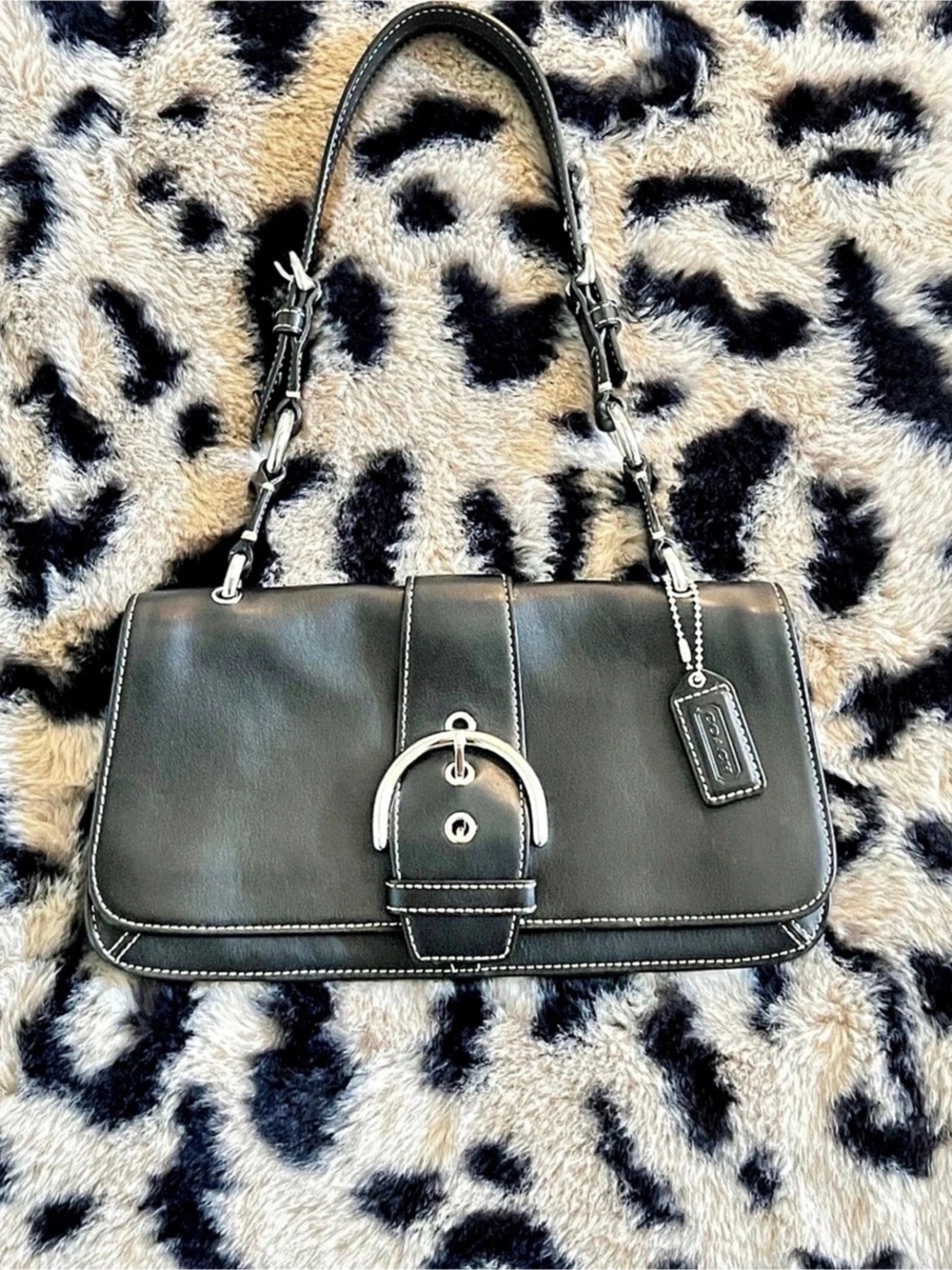 Rare Vintage Coach Soho Flap Shoulder Bag J043-9739
